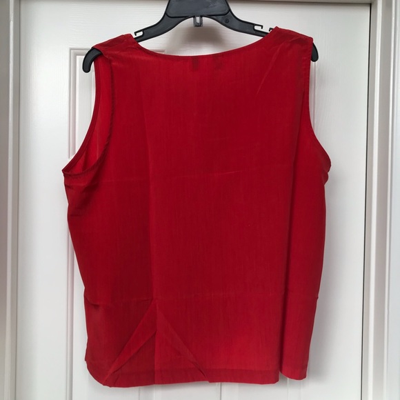 S.G. Sport Collection Red Sleeveless Blouse XL - Picture 7 of 7